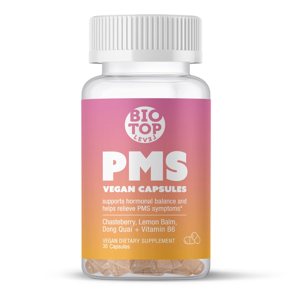BIOTOPLEVEL PMS Support bottle – front view
