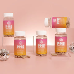 Lifestyle scene with water and capsules