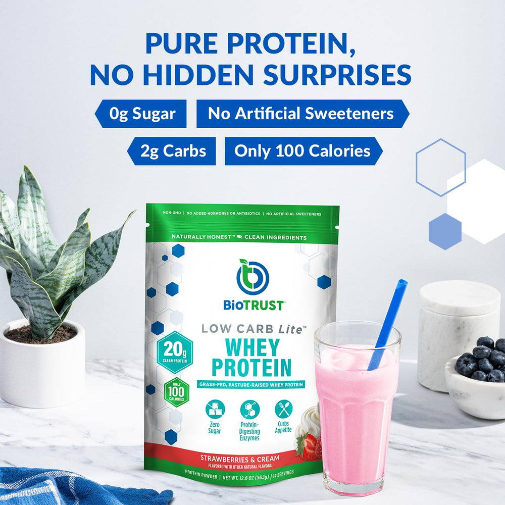 BioTrust Low Carb Lite protein powder emphasizes cold-pressed quality and potency