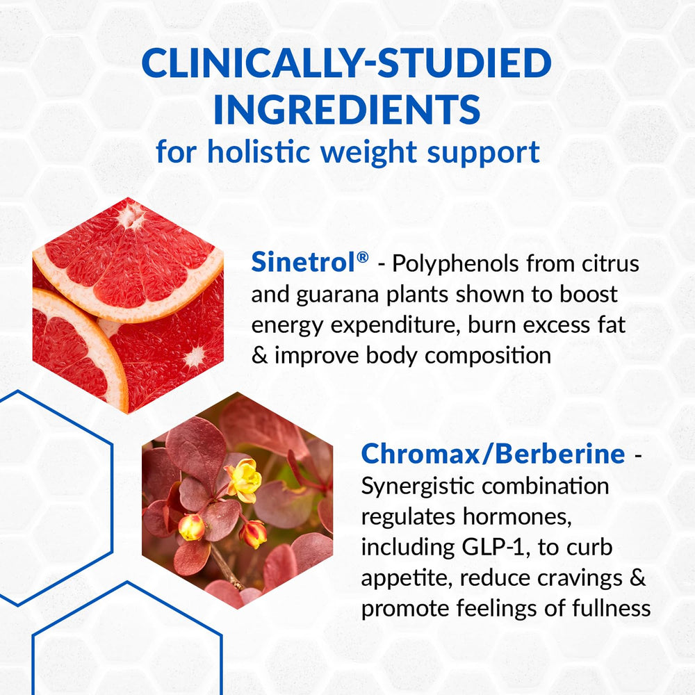 Close-up of MetaboBoost ingredients: Sinetrol and Berberine