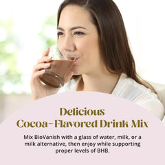 Scoop with BioVanish Cocoa Drink ready to be prepared