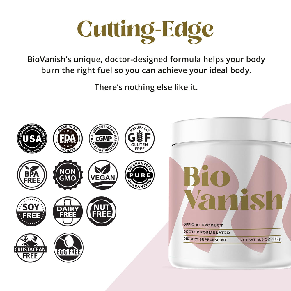 Nutrition and benefit highlights for BioVanish Keto Activate Cocoa Drink