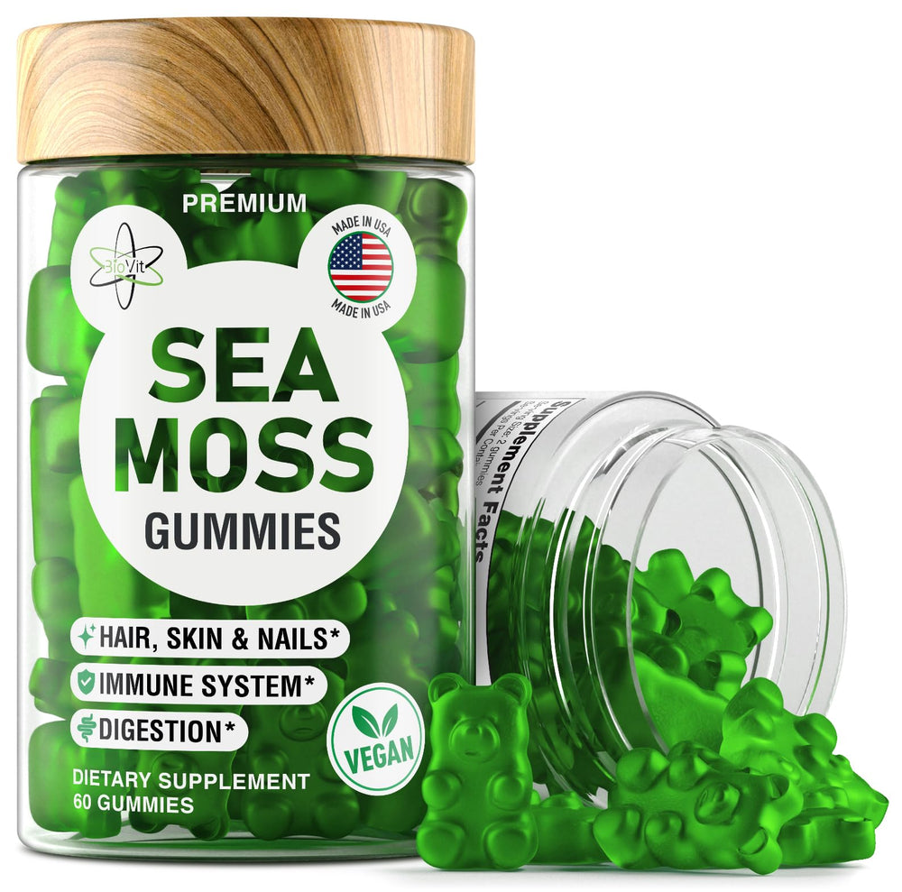 BioVit Sea Moss Gummies bottle with 60 vegan gummies