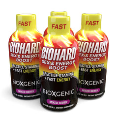 Bioxgenic BIOHARD bottle with pour to illustrate quick energy on demand.