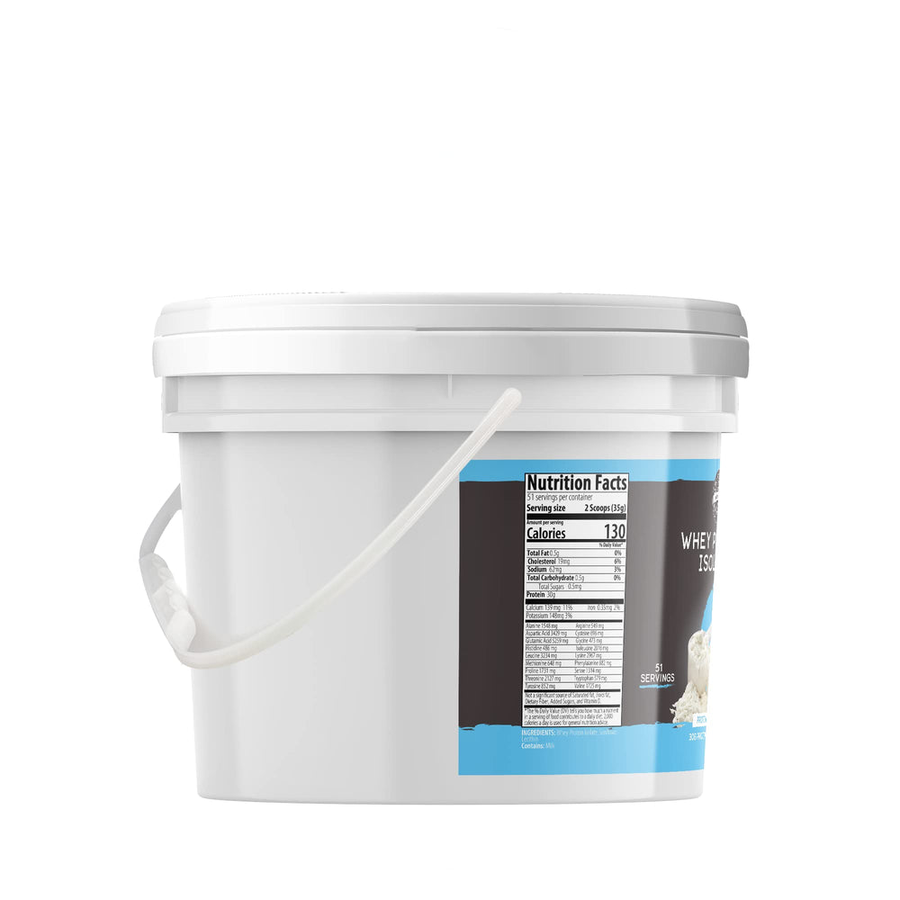 Birch & Meadow whey isolate unflavored powder — blends easily into smoothies and coffee.