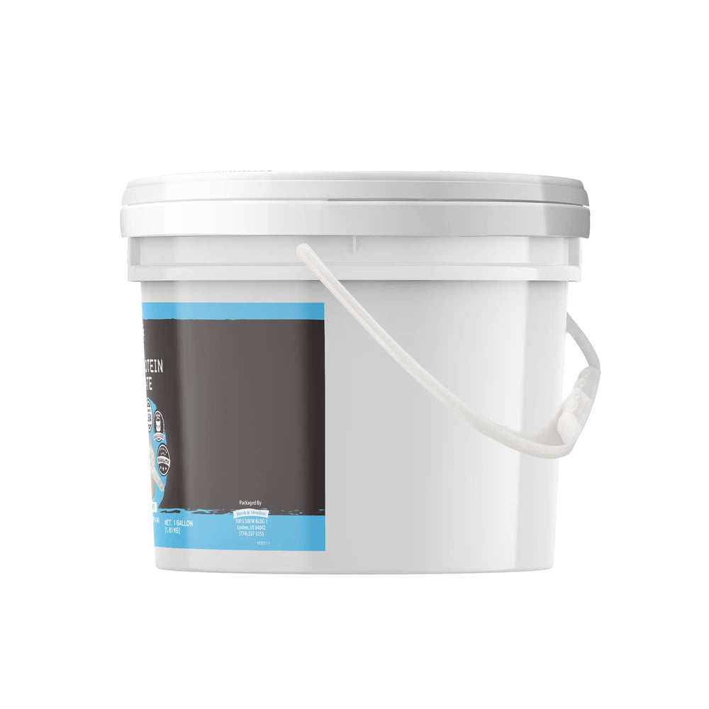 Nutrition facts panel for Birch & Meadow whey protein isolate powder