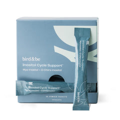 bird&be front packaging showing 30 single‑serve packets and branding benefit clarity