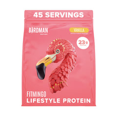 BIRDMAN Fitmingo front packaging showing blueberry flavor and benefits