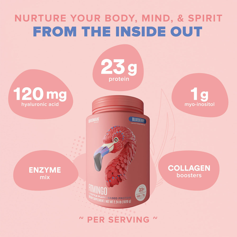 BIRDMAN Fitmingo label close-up showing ingredients and vitamins