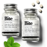 Bite Toothpaste Bits jar with 124 tablets displayed