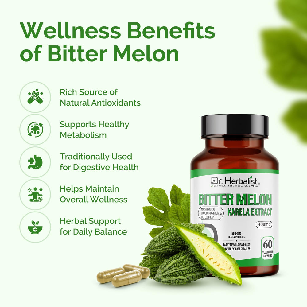 Non-GMO Bitter Melon Extract label