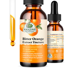 Bitter orange extract tincture bottle labeled 1500mg