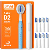 Bitvae ADA-Approved electric toothbrush in sky blue with travel case