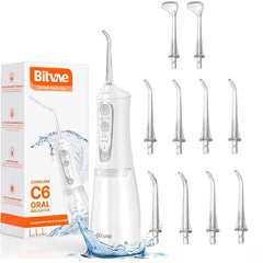 Bitvae C6 water dental flosser white front view