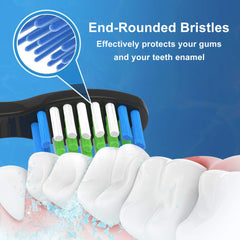 Contour-shaped bristles for Bitvae D2 replacement head