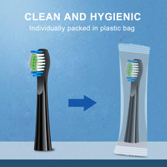 Rounded-end bristles for gentle brushing with Bitvae D2 heads