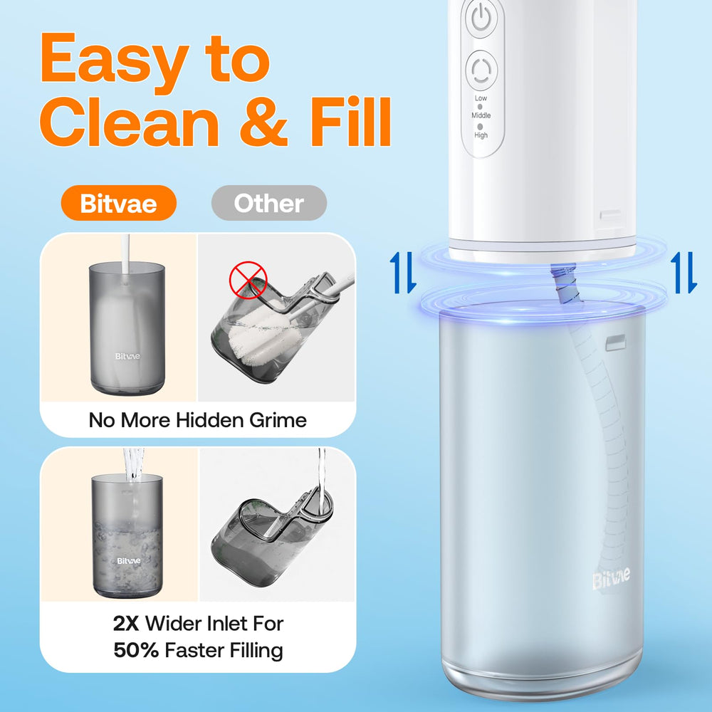 Device offering three cleaning pressures for sensitive teeth