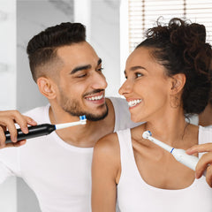 Black and white Bitvae R1 toothbrush set with accessories
