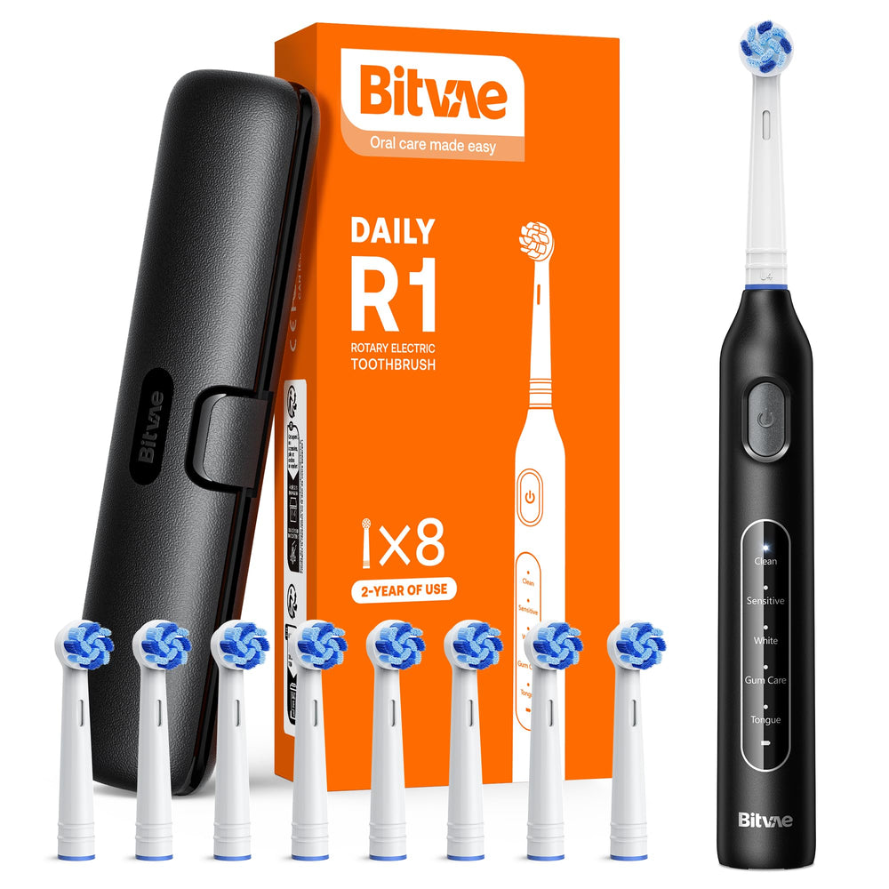 Bitvae R1H3 Black Rotating Electric Toothbrush