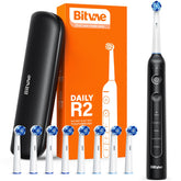 Bitvae R2 toothbrush black front view