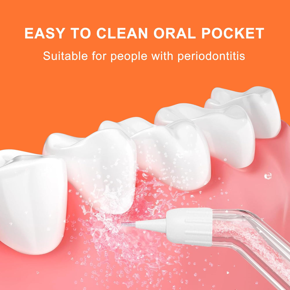 Soft rubber orthodontic tip designed for gentle rinsing