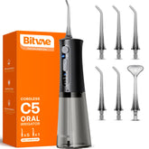 Black Bitvae water dental flosser handheld with reservoir