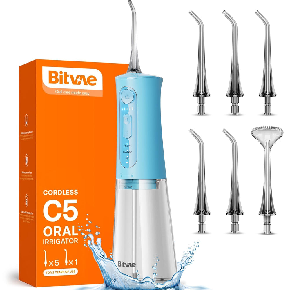 Bitvae Water Flosser Sky Blue - front view