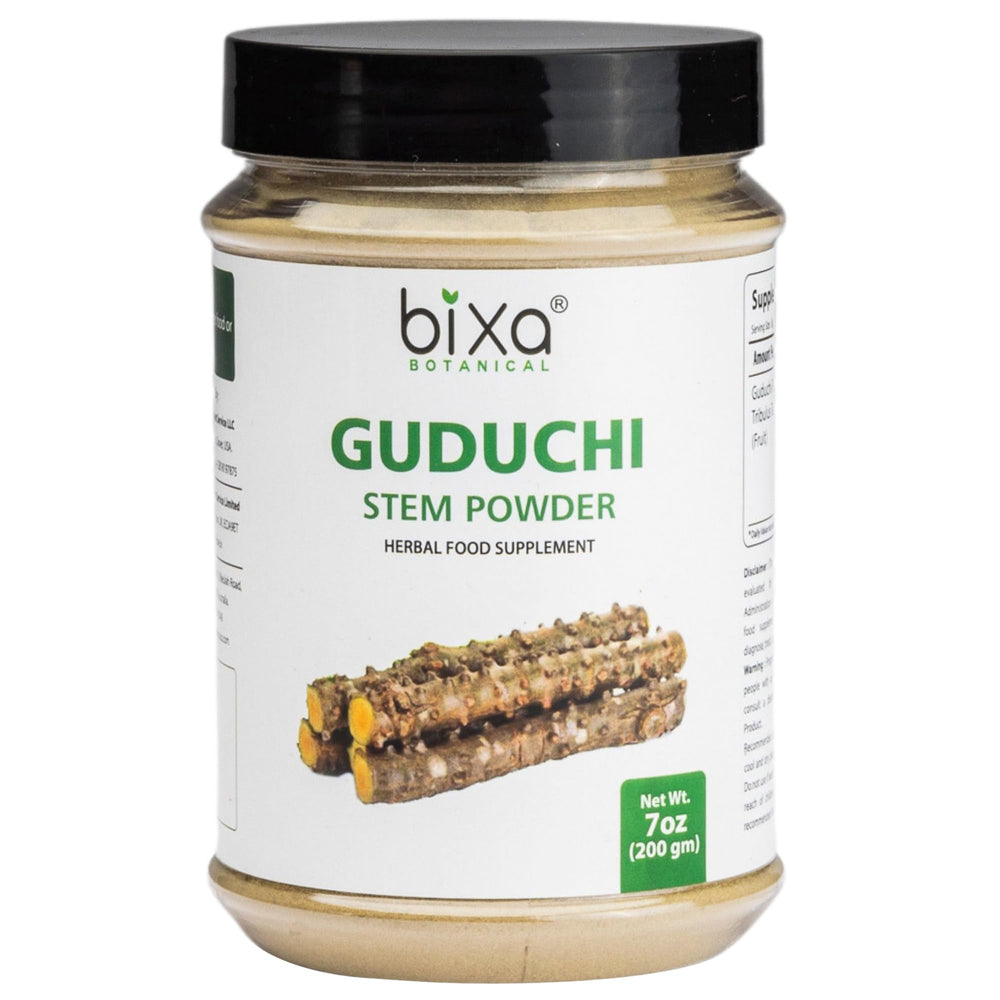 Bixa Botanical Guduchi Powder 200g container with label