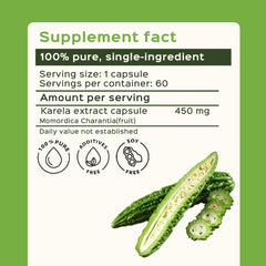 60-count bottle of Karela capsules