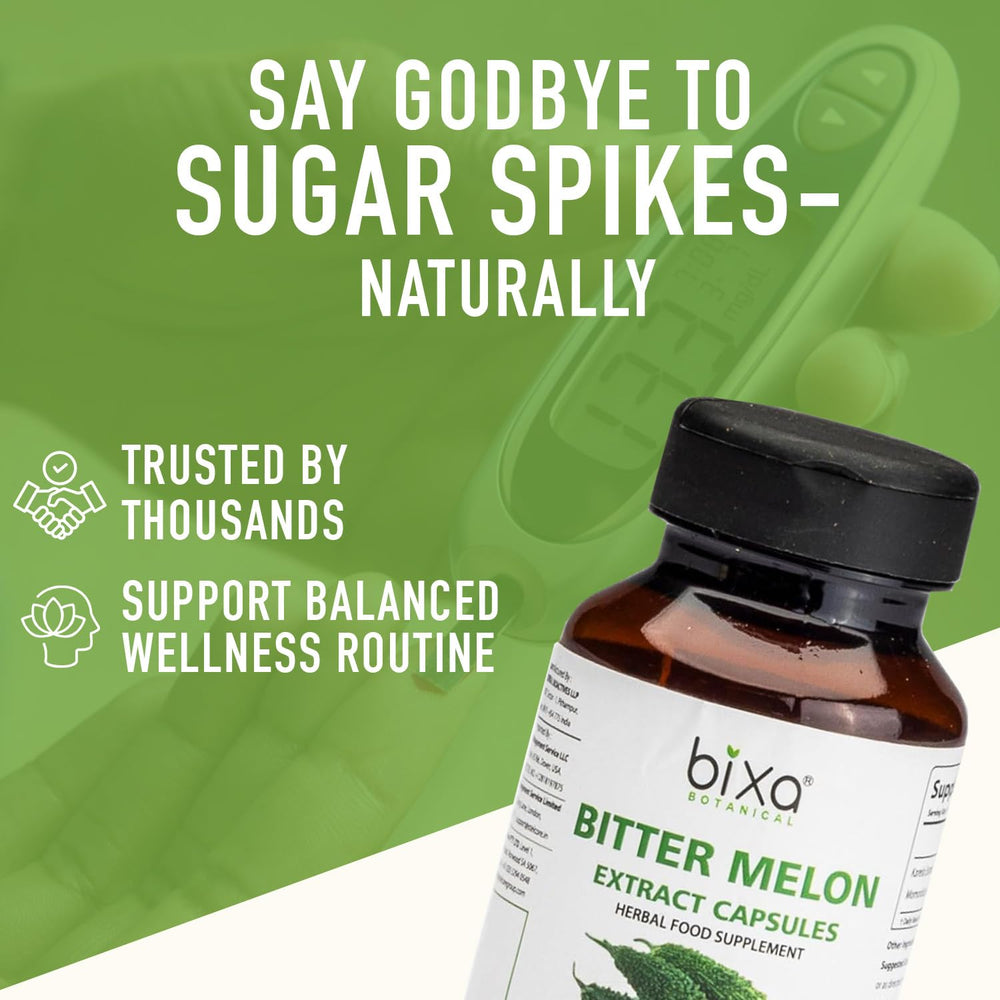 Close-up of Bitter Melon Extract capsules (450 mg)