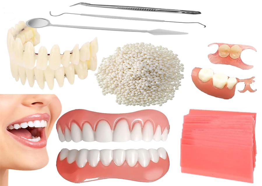 BJDTY DIY Denture Kit with wax sheets, teeth, and tools