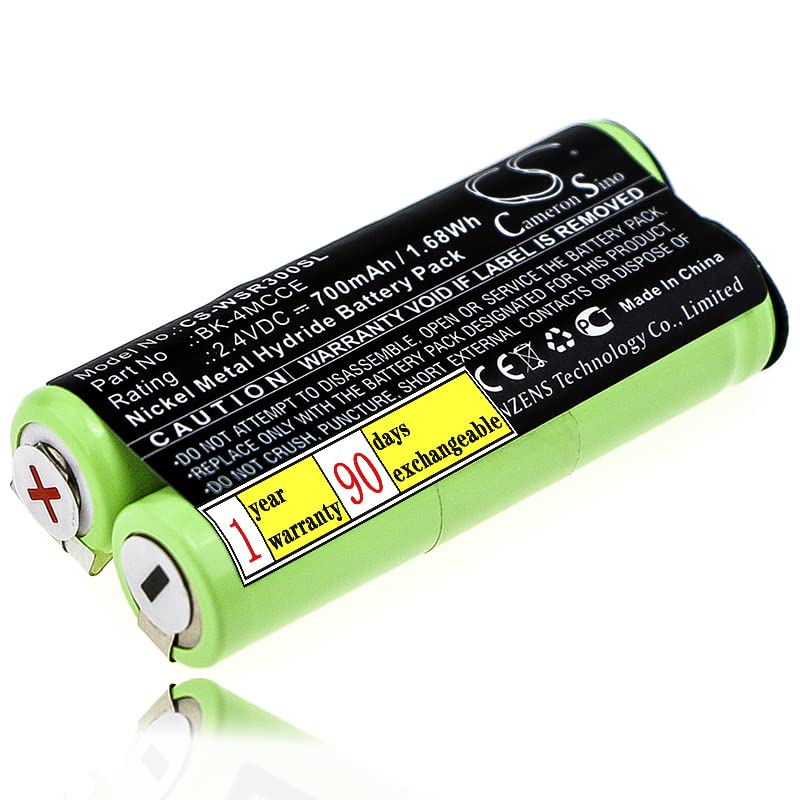 BK-4MCCE battery with 2.4V 700mAh Ni-MH for Sensonic toothbrush
