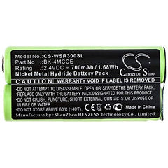 CAUTION: warranty and safety instructions for replacement battery
