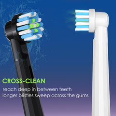 Medium-soft bristles on BKIX replacement toothbrush head
