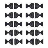 Close-up of black butterfly adhesive silicone eyeglass nose pads