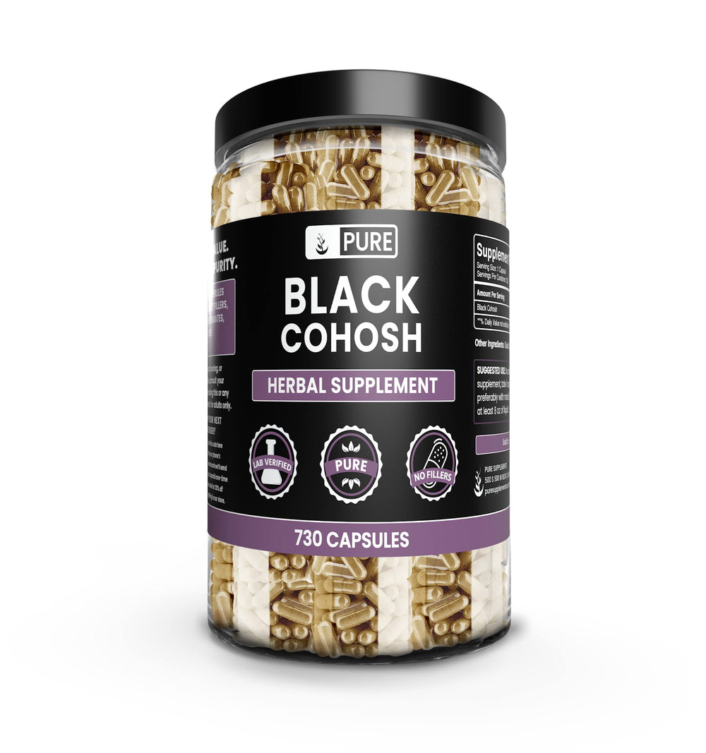 Front label of Pure Original Black Cohosh 730 capsules