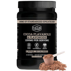 Black Forest Cocoa flavanols and epicatechin per serving label