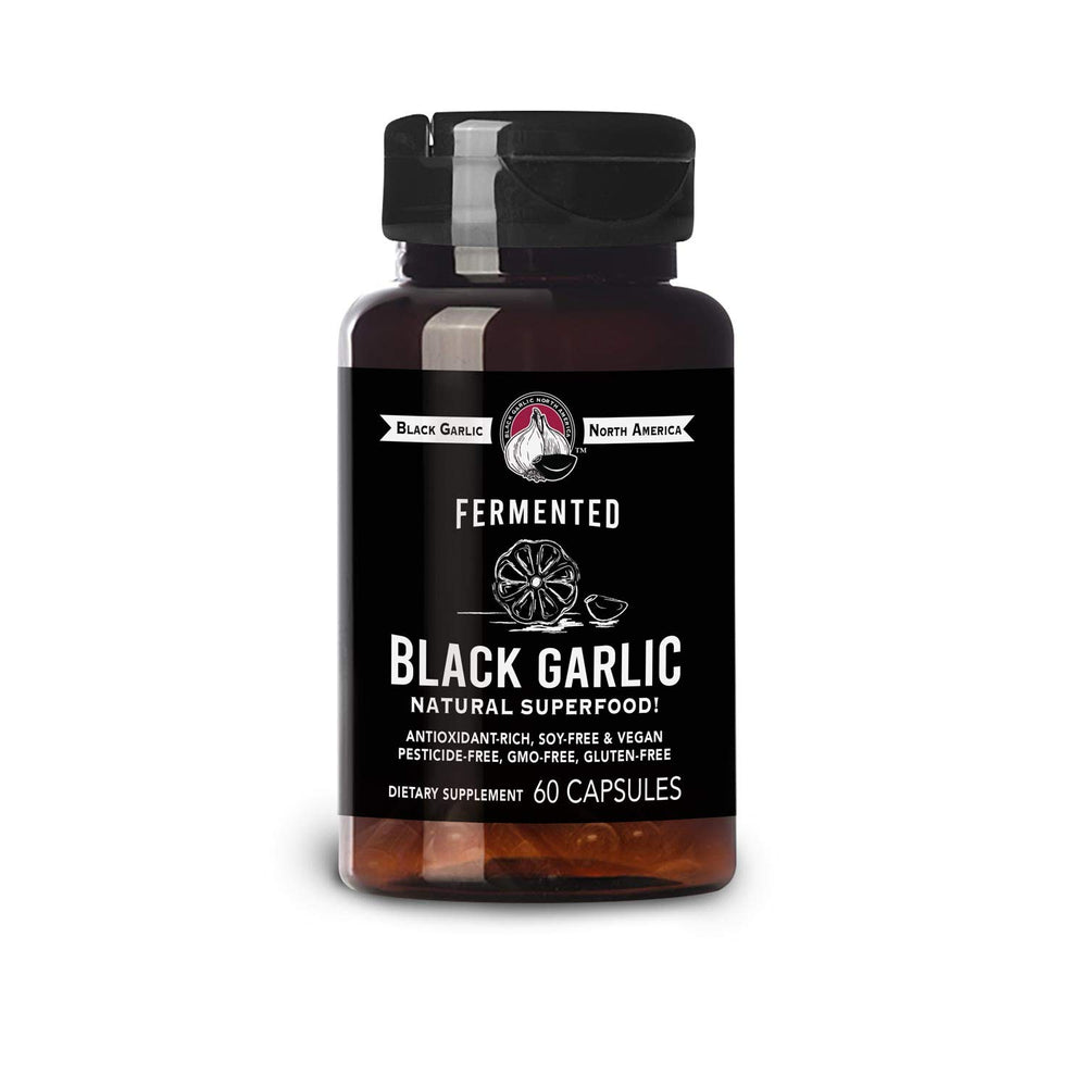 Black Garlic Capsules bottle label