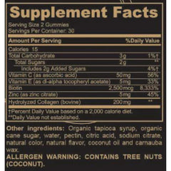 Close-up of lemon-flavored collagen gummies