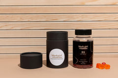 Vegan and gluten-free label on Vitamin D3 Gummies packaging