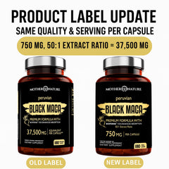 Close-up of Black Maca Root Extract Capsules