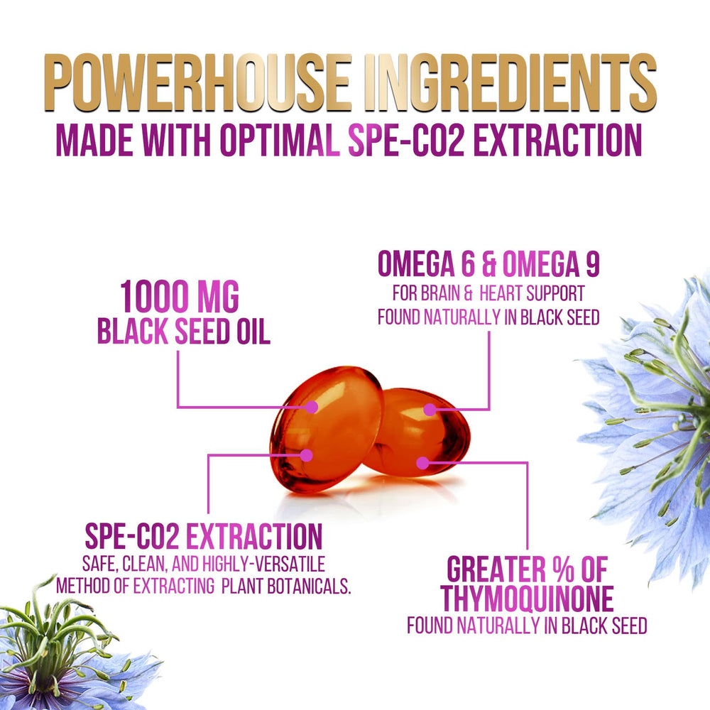 Black seed oil 1000mg aiding digestive health