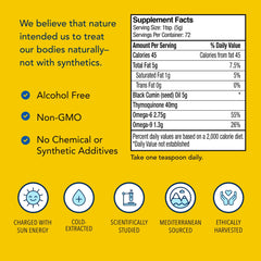 Graphic illustrating digestive and arterial support benefits of black seed oil