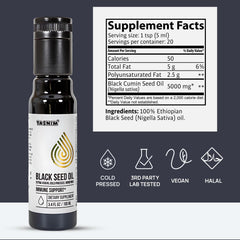 Black seed oil supporting skin and hair health