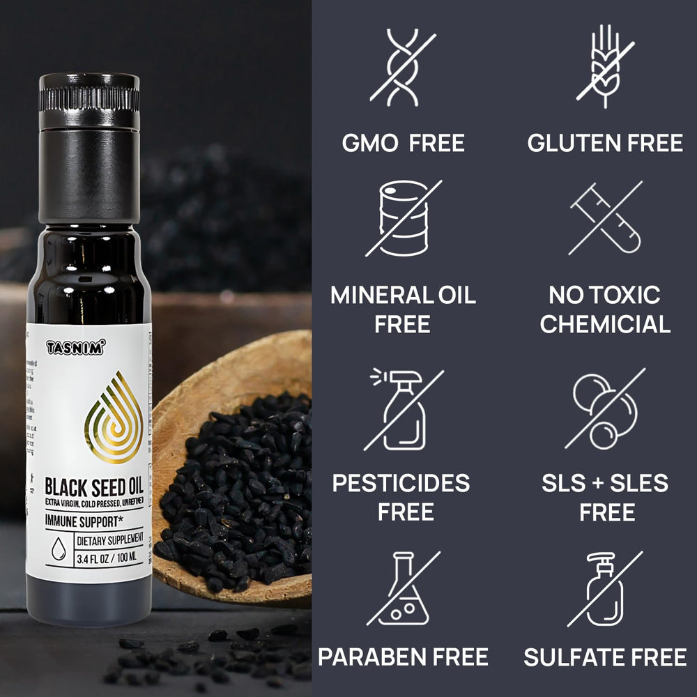 Label showing 21% thymoquinone content