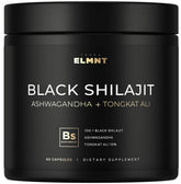 Bottle of Black Shilajit for Men with Ashwagandha and Tongkat Ali on label