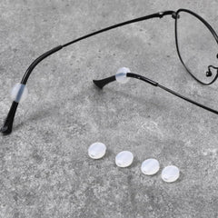 Black temple grip retainers for glasses