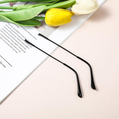 Black TR+metal glasses arm construction