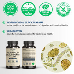 Black walnut extract capsule close-up