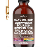 Bottle of Black Walnut Wormwood Cleanse Drops 2oz